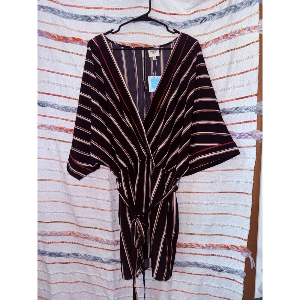Hayden Los Angeles Plus Size‎ Shorts Romper Size 2X NWT Black Striped